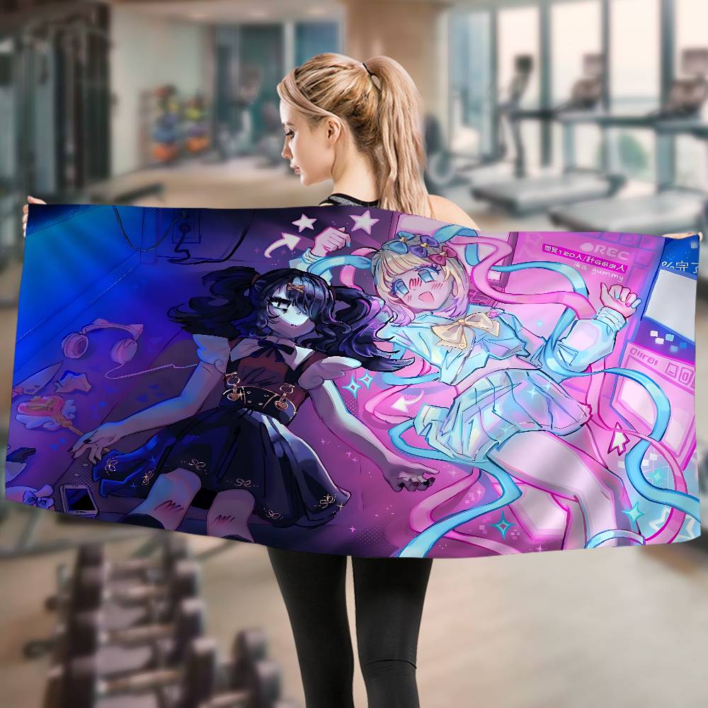 Needy Girl Streamer Overload Anime Big Microfiber Beach Towels Quick Dry Towel Sand Beach Towels Pool Towel for Travel Swim Pool