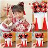 Flower Children Hanfu Hair Ring Tassel Ancient Style Scrunchines Chinese New Year Headwear  Baby