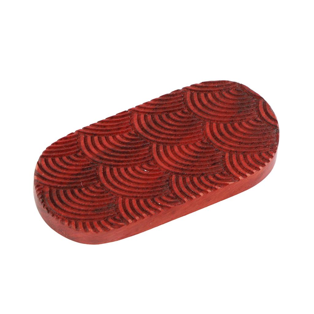 Fidget Slider Red Sandalwood Stress Relief Engraved Fingertip Fidget Slider Toy for Office