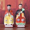 Antique Color Porcelain Statue - Hu Huang Chang Mang Four Great Families Deity, Chinese Folk Religion Altar Figurine, Home Prote