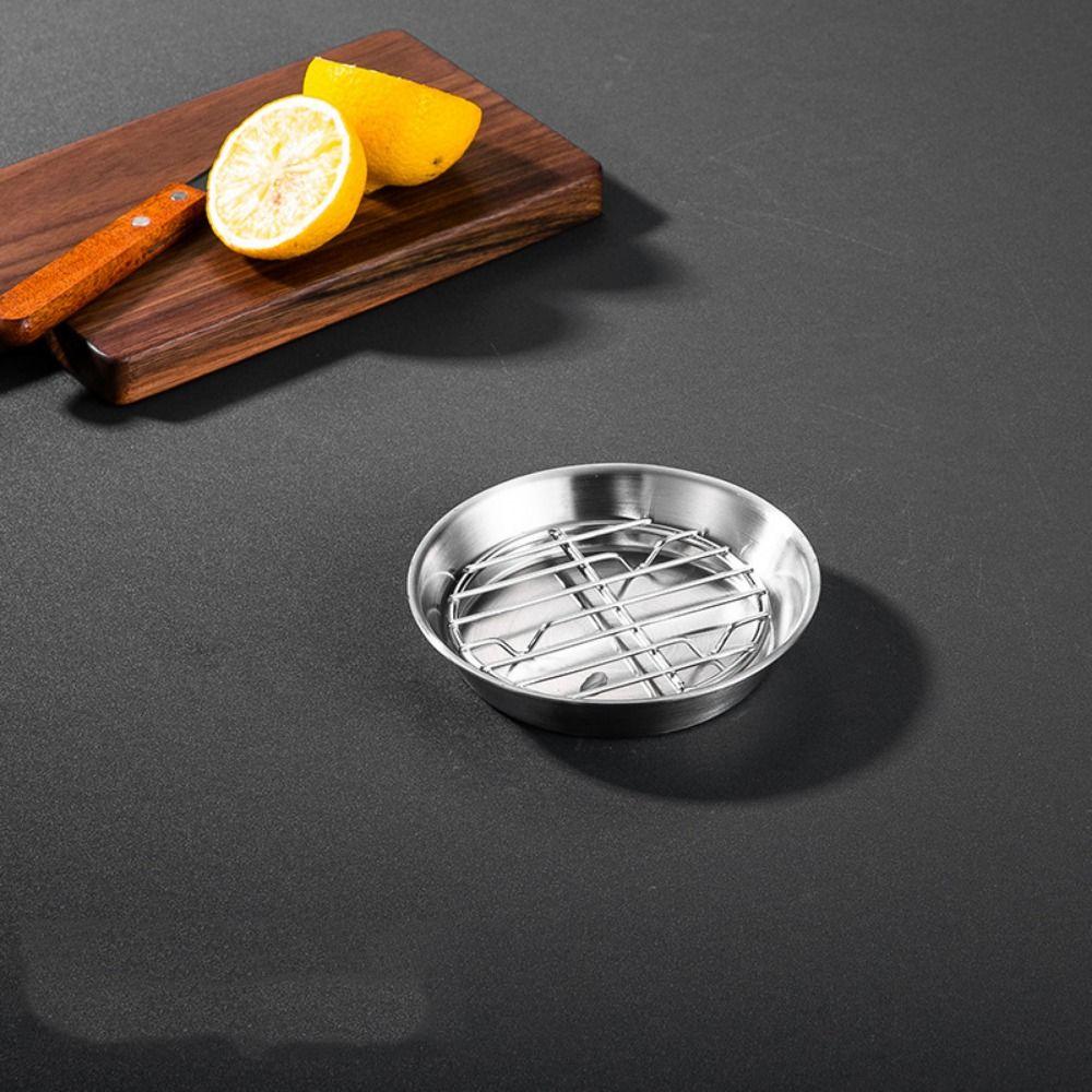 Elevated Mesh Circular Drain Pan 304 Stainless Steel Air Fry Basket Steaming Cooling Racks  Cooking