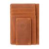Crazy Horse Leather Zero Wallet Men's Retro Genuine Leather Bull Pickup Bag Cash Banknote USD Clip