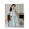 Girls' Summer Fresh Style 2026: Sleeveless Ruffle Top & Bud Skirt Two-Piece Set for Kids