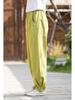 2025 Spring & Summer Loose Fit Ramie-Cotton Women's Yoga Pants - Sand-Washed Casual Bloomers