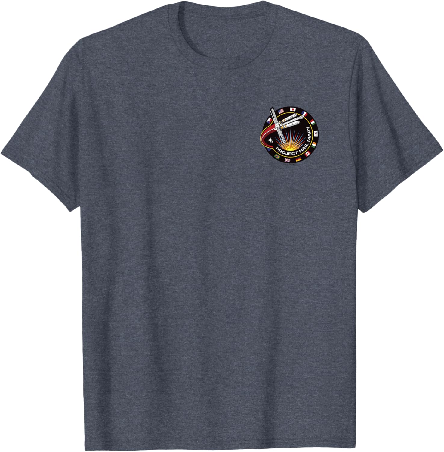 2026 Project Hail Mary Mission Badge Pocket Logo Unisex TShirt Oversized 100 Cotton Unisex ONeck Short Sleeve Y2k Fashion Tee M