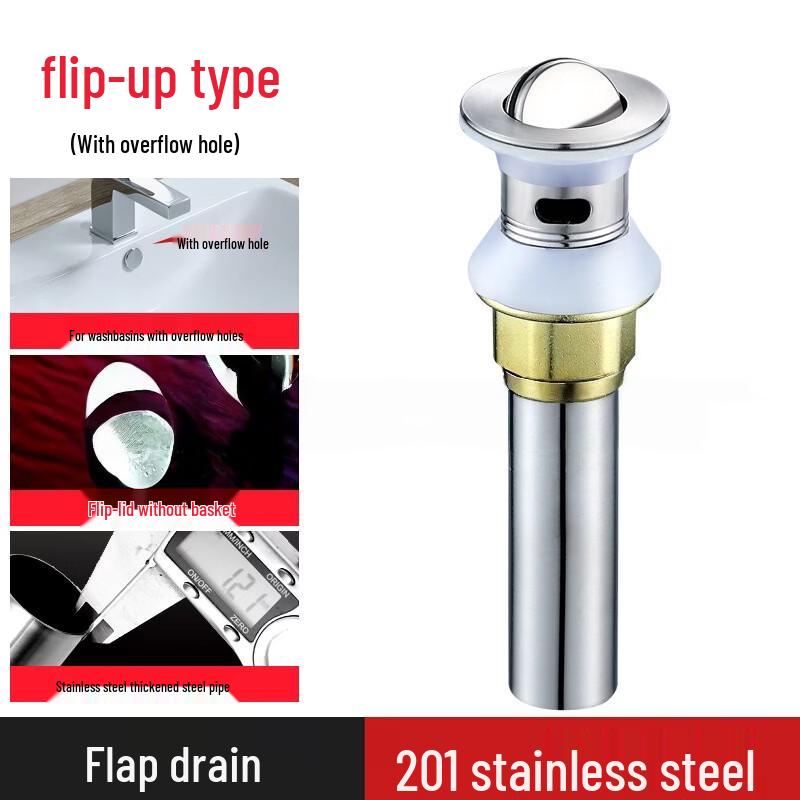 Yuhan Washbasin Pop-Up Drain with Overflow