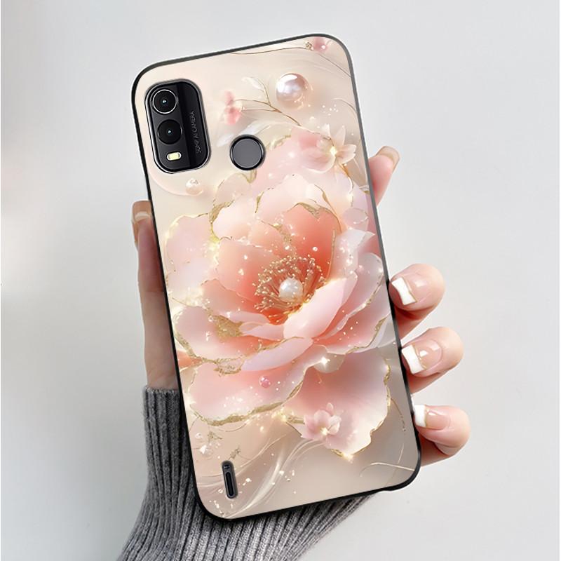 Per Nokia G11+ G11 G21 Custodia Coppia Moda Farfalle Fiori Nero Morbido Silicone TPU Cover Posteriore per Telefono Nokia G11 Plus