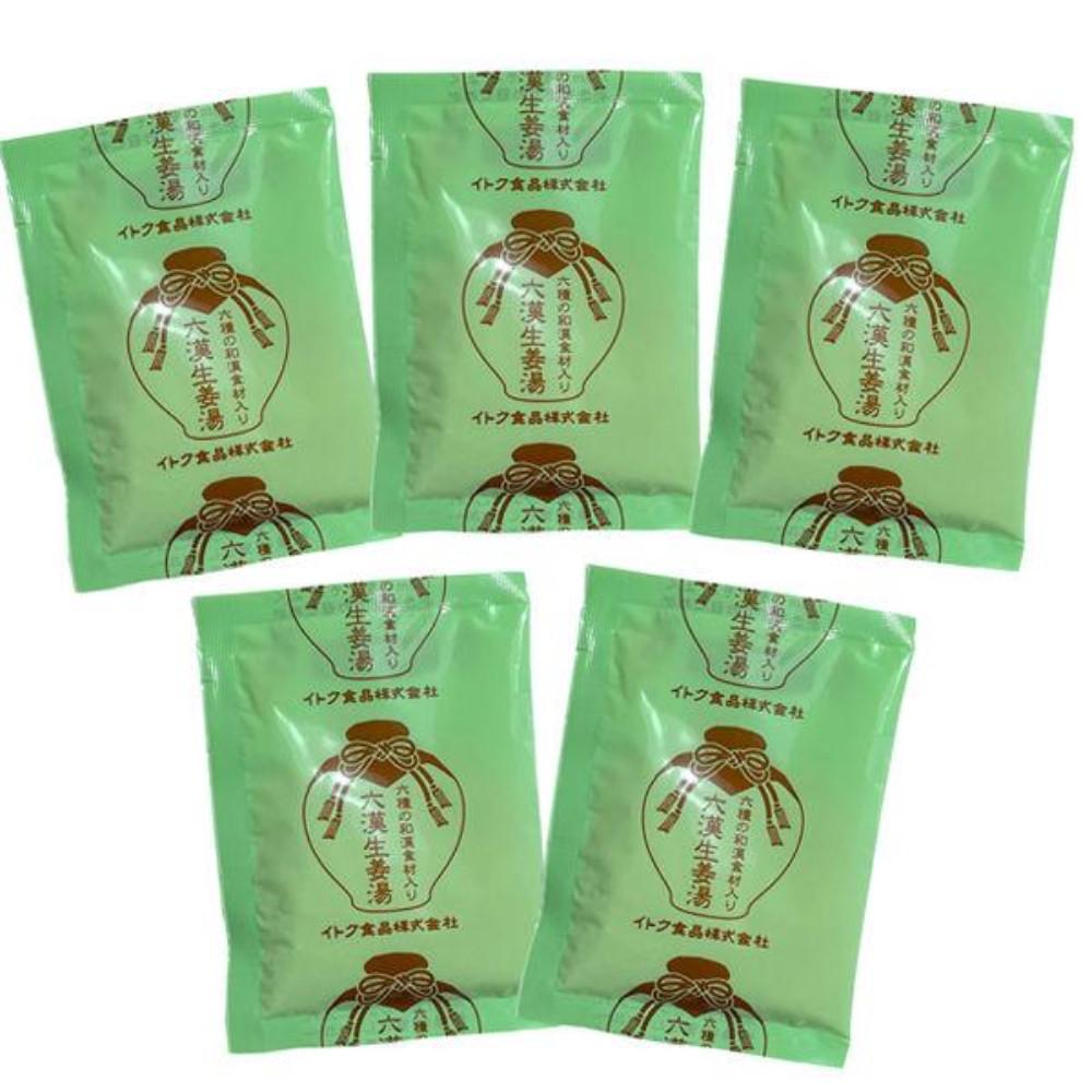 Japan Itoku Shokuhin Rokuhan Ginger Tea with Japanese and Chinese Herbs 5 Bags