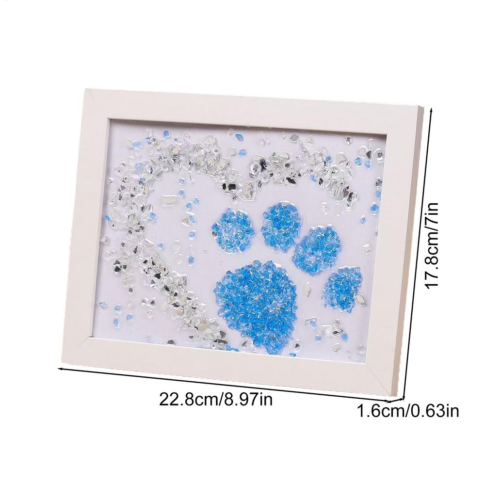 

2025 Sea Glass Art Kit Desk Decoration Photo Frame Framed Handmade Painting Artwork for Home Desk Wall Art Decoration