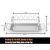 BBQ Stainless Steel Barbecue Chicken Wing and Leg Rack Beef Chicken Wing Leg Grill Barbecue Cooking Drumstick Oven Roaster Stand