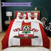 Southampton FC Pattern Bedding uilt Set uilt Cover Pillowcase Home Decoration Birthday Gift (1 * duvet cover + 2 * pillowcase without core)