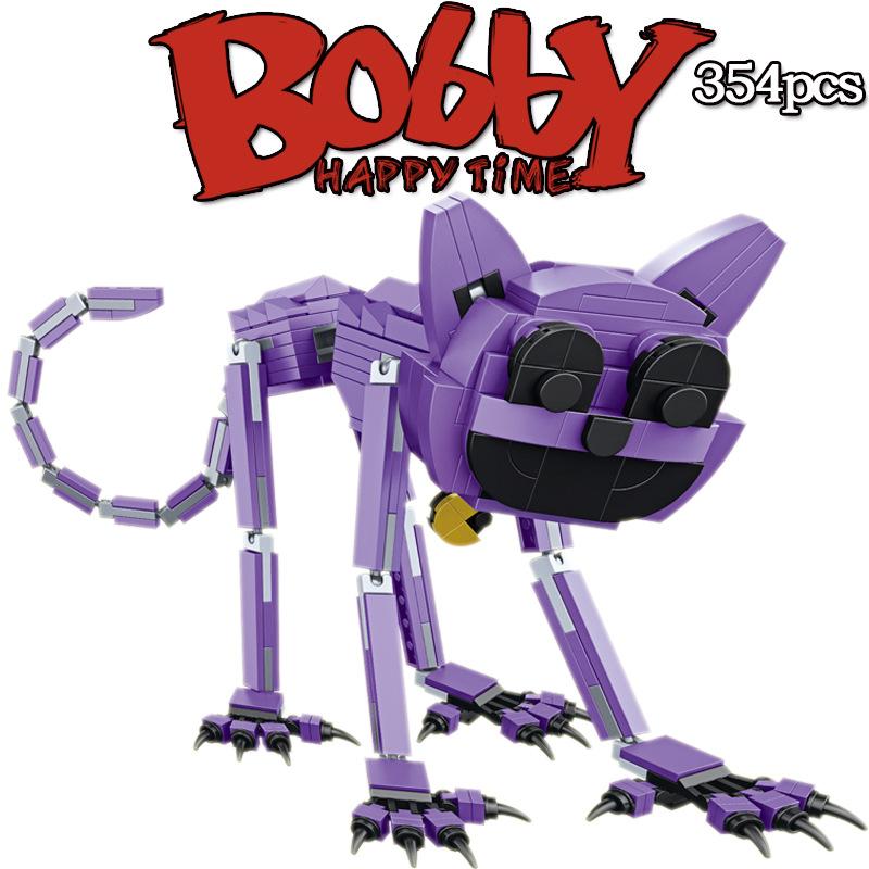 Poppy Playtime 3 Stavebnice Smiling Critters Hračka Velká modrá kočka Spící kočka Dětské vzdělávací puzzle Model