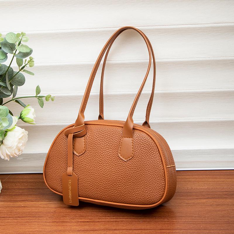 New handbag lychee pattern simple and fashionable shoulder women's bag mobile phone bag