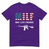 Milf Unisex I Love Firearms Gun Rights Ar15 Patriotic Usa Flag TShirt