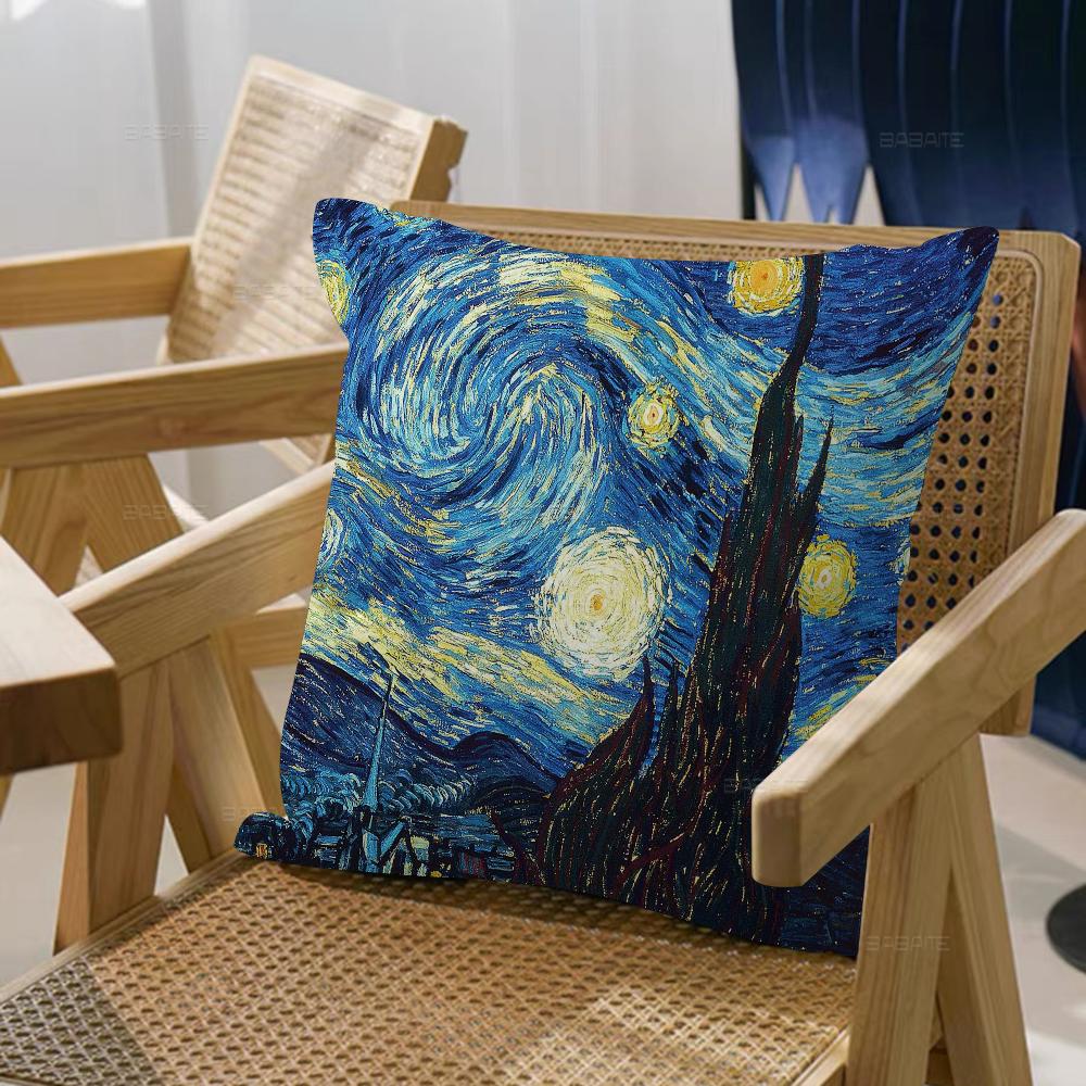 Van Gogh Starry Sky Pillowcases Home Bedding Decorative Pillow Cover Wedding Super Soft Pillow Case