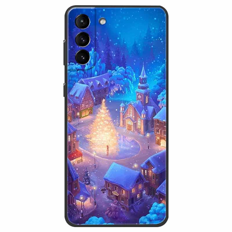 Christmas Case For Samsung S21 Plus Case S21 FE Silicone Soft TPU Cover for Samsung Galaxy S21 / S21 Ultra FE + 5G Case New Year