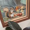 Cartoon Squirrels Fruits and Vegetables Balcony Glass Windows Home Background Beautification Window Stickers
