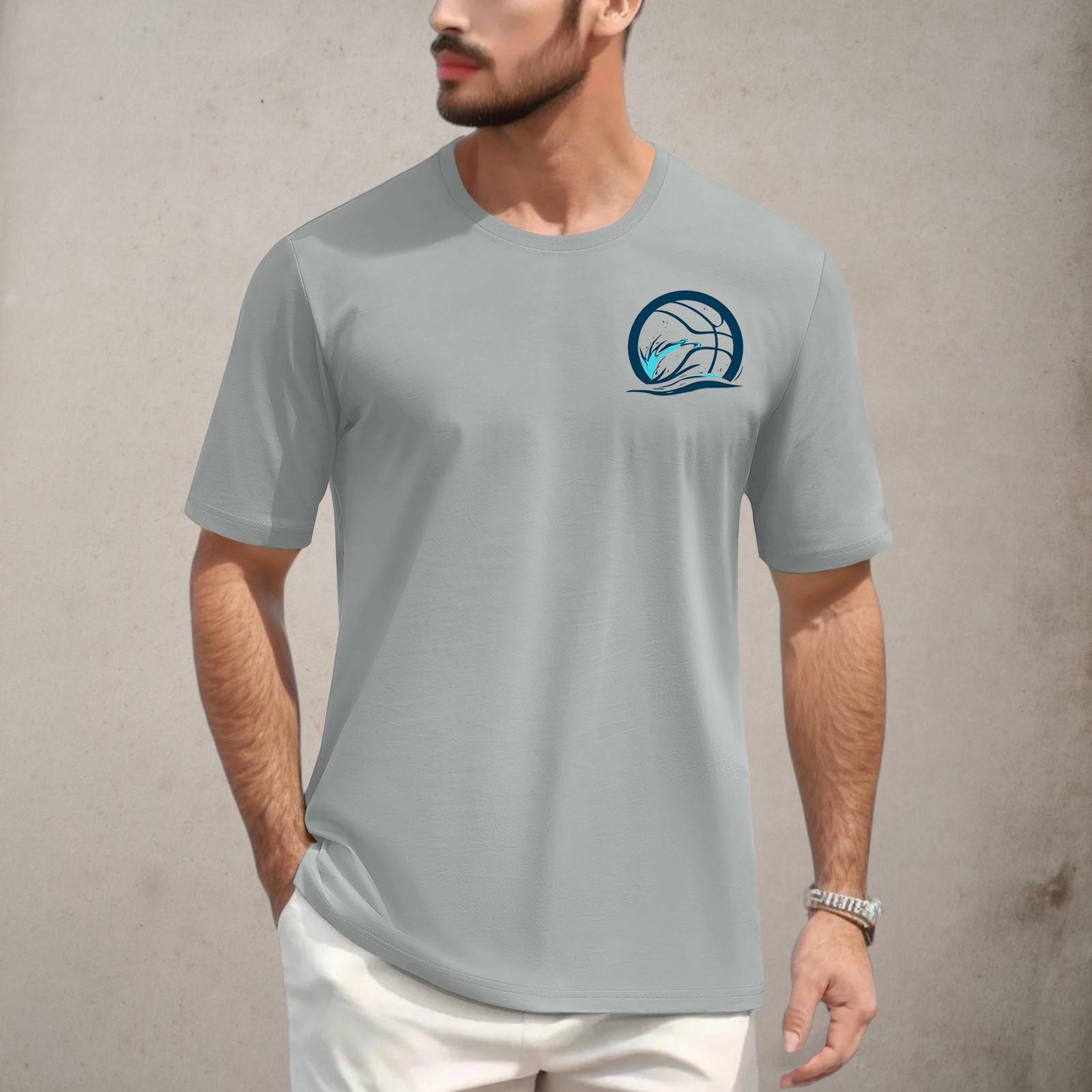 

Мужская повседневная футболка с круглым вырезом и коротким рукавом с принтом XXXXXL