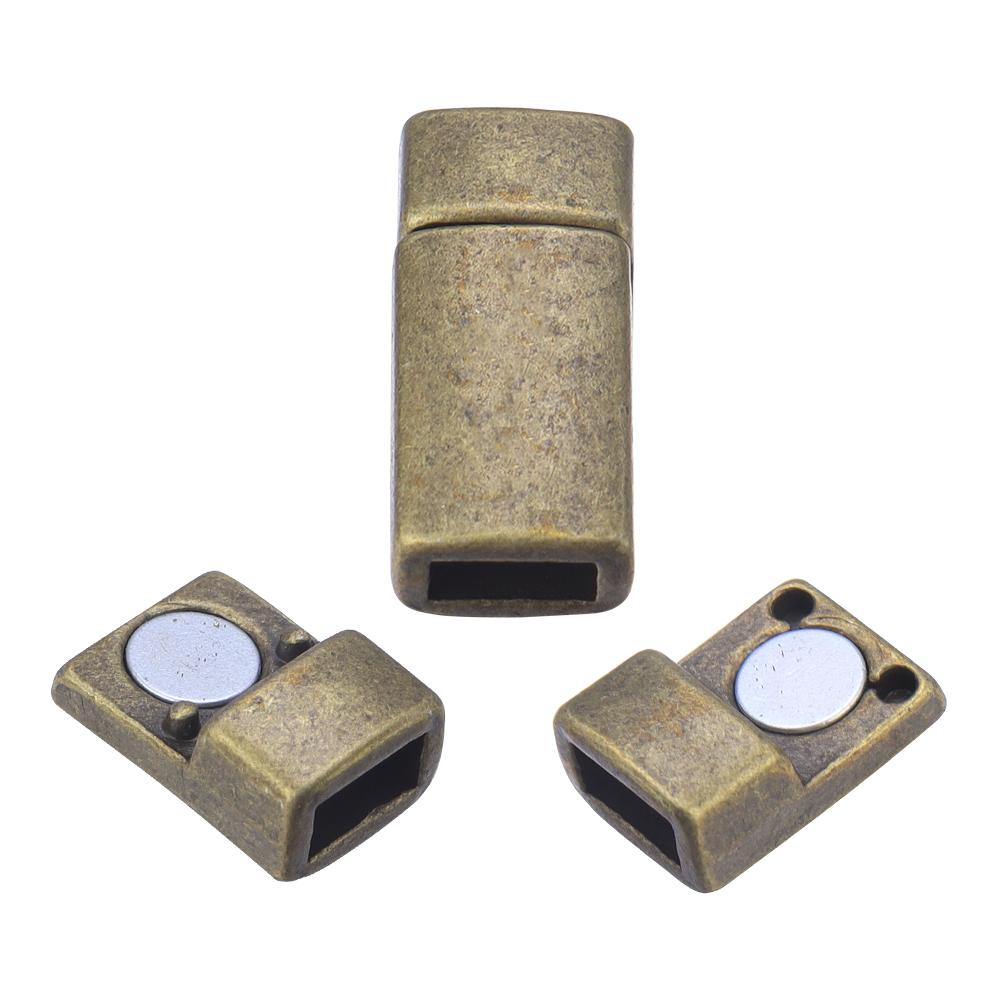 5-10pcs/lot High Quality Alloy Magnetic Buckles Flat Leather Rope Connectors Clasps For DIY Bracelet Necklace Making Accessories