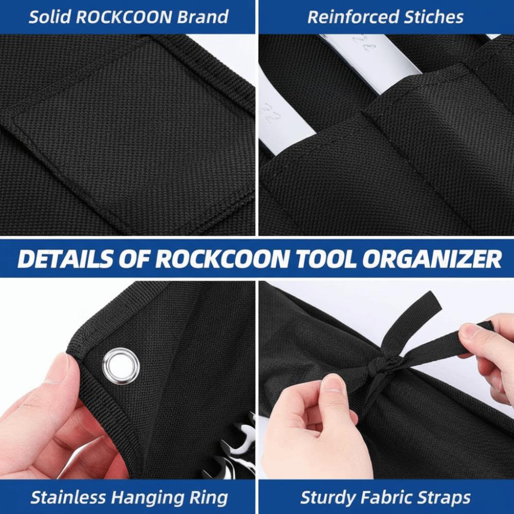 16 Pockets Wrench Roll Organizer Water Proof Oxford Cloth Wrench Pouch  Hand Tool Storage