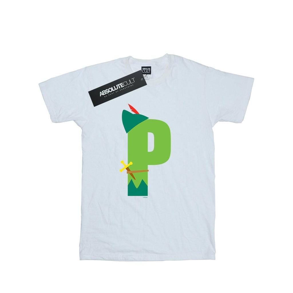 Disney Mens Alphabet P Is For Peter Pan T-Shirt