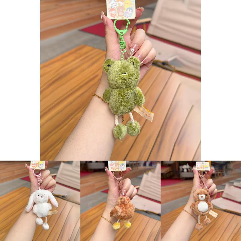 Hase Pinguin Ente Bär Plüsch Mini Tier Schlüsselanhänger Mit Ausziehbaren Füßen Für Taschen Und Schlüssel