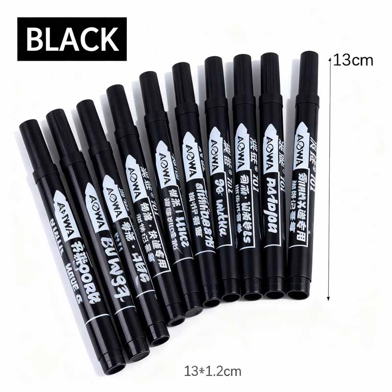 2mm Bold Tip Oil-Based Quick-Dry Waterproof Oil-Proof Permanent Marker for Plastic Metal & Wood Shipping Packaging & Coding