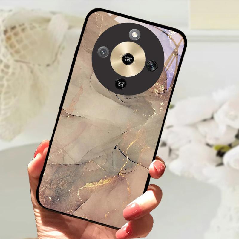 For Honor X9d 5G Case Fashion Painting Tempered Glass Shockproof Phone Case For Honor X9 D HonorX9D Back Cover Fundas Bumper