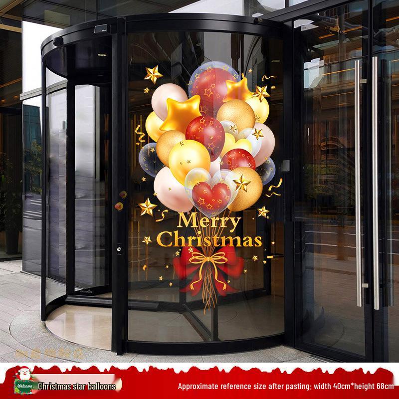 Santa Claus Christmas Window Clings - Tree, Door Stickers & Ornament Decor