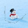 Mini Statuina di Natale in Resina con Carini Disegni di Babbo Natale e Pupazzo di Neve Perfetta per Paesaggi in Miniatura Decorazione da Scrivania per la Casa