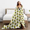 Bee in honeycomb and flowers Blankets  Soft Warm Print Plush Throw Blanket For Living Room Camping Flannel Bedspread Bed Cover