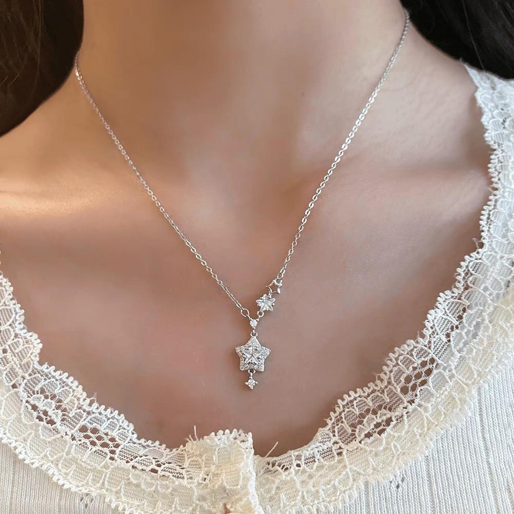 Trendy Star Tassel Pendant Necklace for Women - Sweet and Versatile Fashion Chain