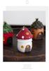 Mini Garden Mushroom Pinecone Christmas House Resin Ornament for Courtyard Bonsai and Flower Pot Decoration