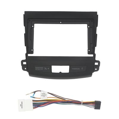 9 Polegada fáscia de rádio do carro para mitsubishi outlander xl/citroen c-crosser/peugeot 4007 painel painel estéreo automático moldura painel frontal