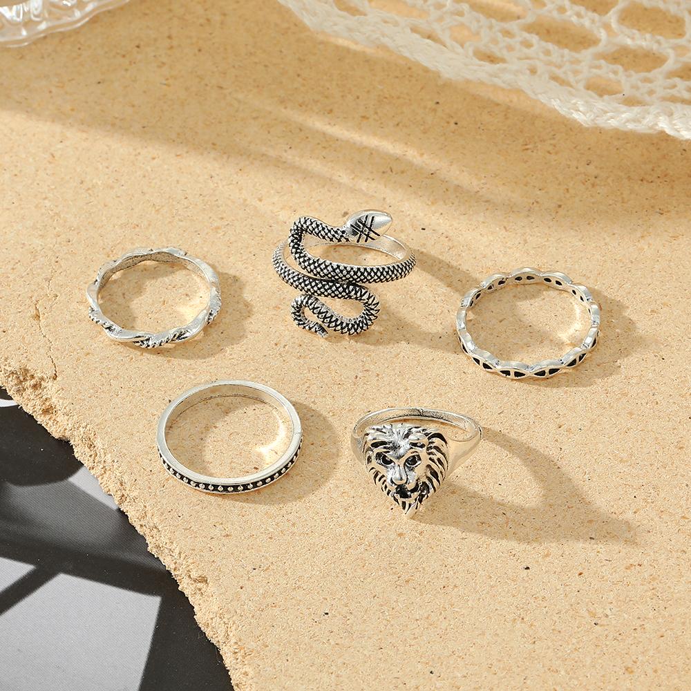 Bague serpent tête de chat, costume femme Vintage Animal, bague en métal or et argent, bijoux gothiques, accessoires géométriques