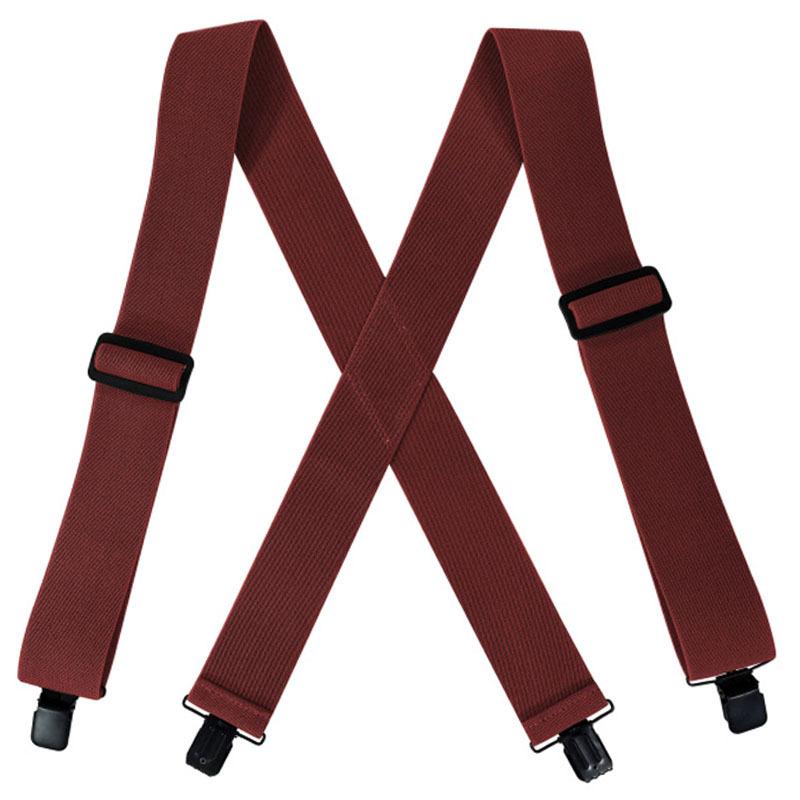 

Man s Suspenders Braces X Style 4Clips Suspenders Casual Suspensorios Tirantes Hombre ElasticTrousers Strap Double Heavy5*120cm