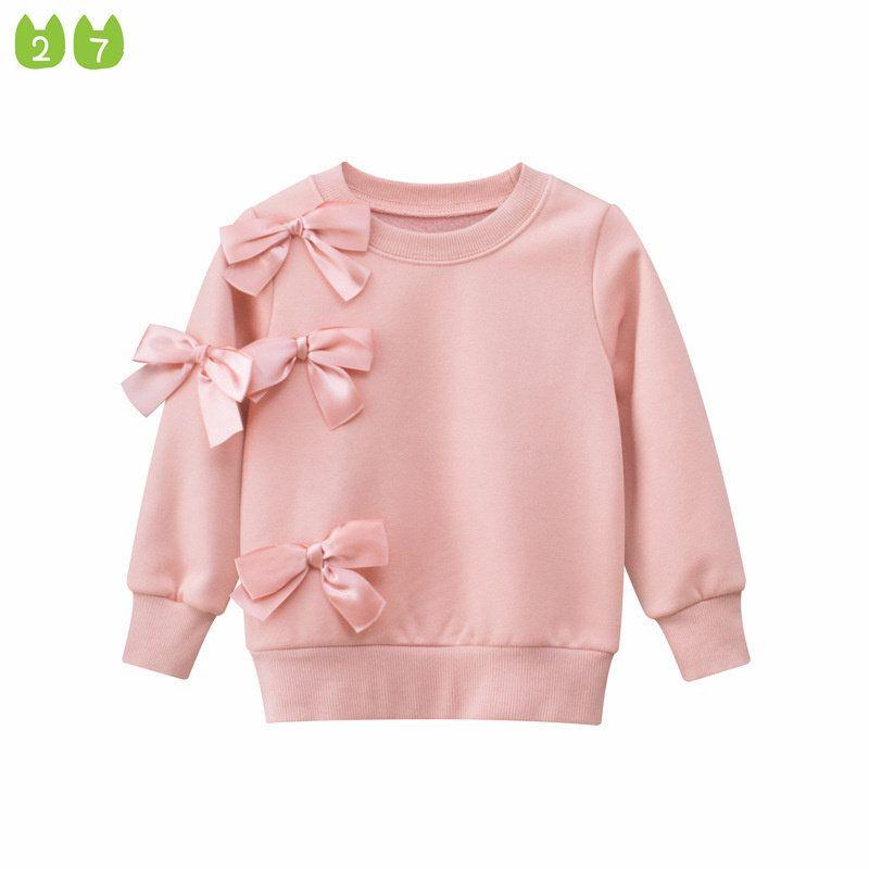 Autumn and Winter Sweater Korean Style Fleece-Lined Baby Girls