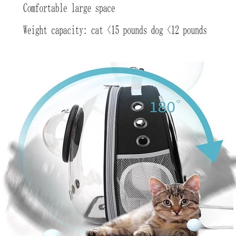 Geantă de umăr pentru ieșire pentru animale de companie, 1 bucată, pisică, câine, umăr, portabil, respirabil, pliabil, transparent, pentru animale de companie de mare capacitate
