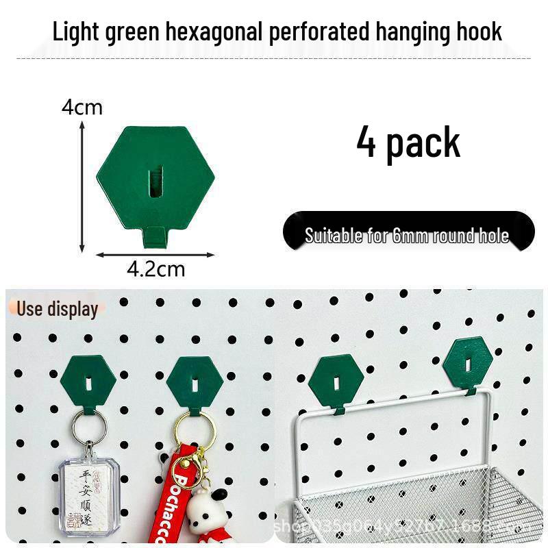Pegboard Wall Organizer with Hooks - No-Drill Storage Rack for Entryway or Study Room.