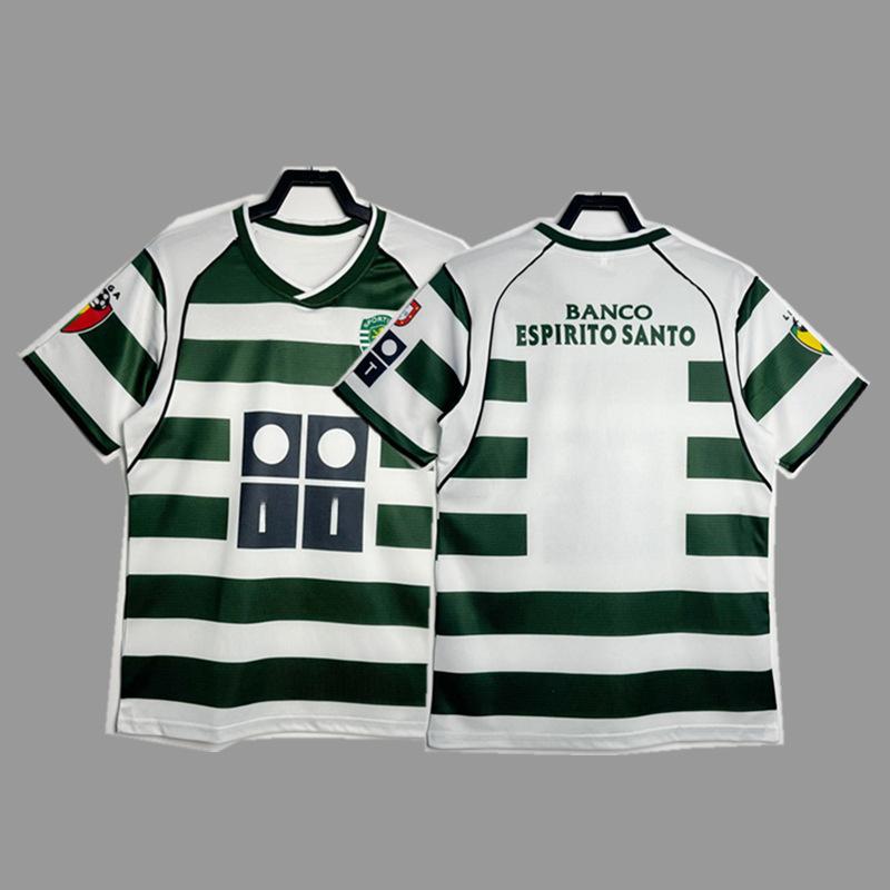 Lisbon Retro Jersey Football Jersey Classic Nostalgic No. 28 C Ronaldo Game Long Short-sleeved Sports Jersey
