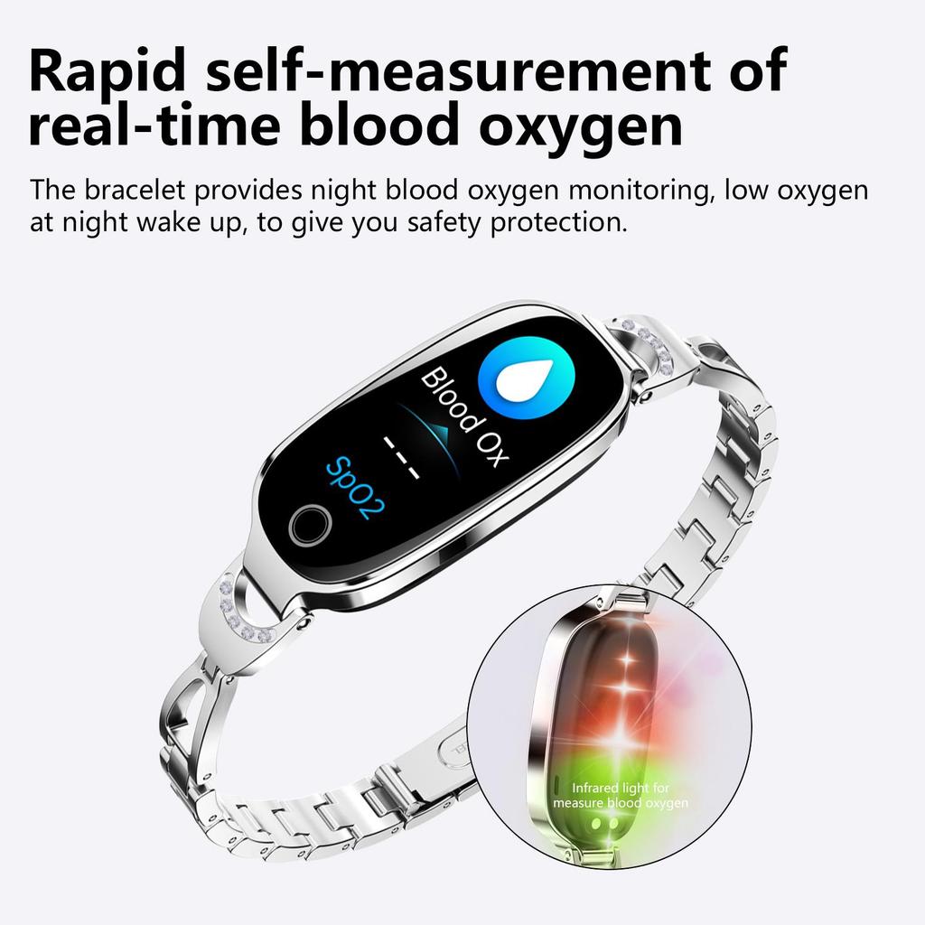 Rainbuvvy F81 Fashion Sports Smartwatch 1.1inches LCD Screen IP67 Waterproof Android OS Long Standby Stylish Smart Bracelet