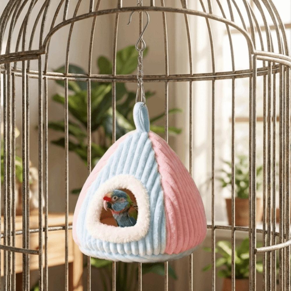 Bite Resistant Winter Bird House Warm Bird Hanging Hammock Bird Sleeping Nest Pet Habitat