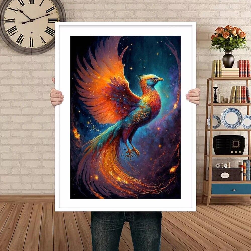 Fantastic Phoenix Canvas Painting Wall Art Ancient Mythological Secular Bird Poster Prints For Living Room Home Decor Cuadros No Frame
