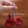 First Layer Cowhide Motorcycle Car Keychain Mini Locomotive Pendant Creative Small Gift Backpack Book Bag Pendant