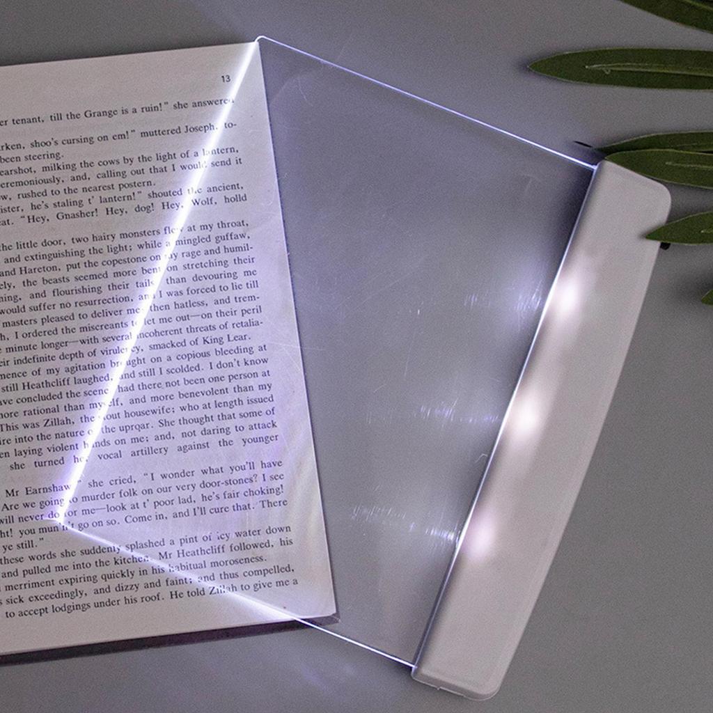 Flat Book Light Portable Page Illuminator Book Lights for Reading at Night for Kids Women Men Readers Bed Desk Bedside Bedroom