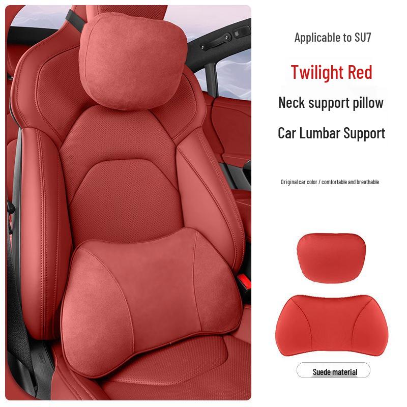 Xiaomi SU7/Ultra/YU7 Magnetyczny Zagłówek Podparcie Szyi i Lędźwi Skórzana Poduszka