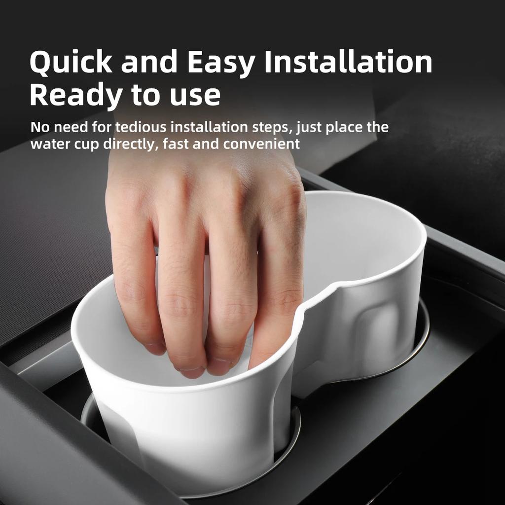 Water Cup Holder For Tesla Model3 Highland 2025 Central Control Drinks Holder Rear Seat Water Cup Cover Car Interior Accessories