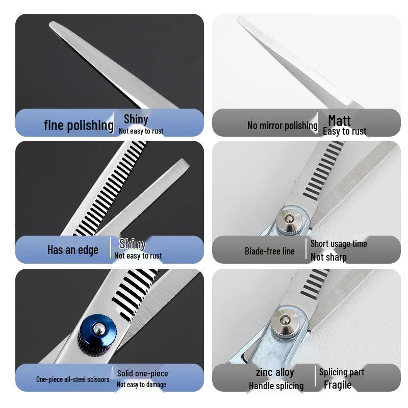 Professional Hairdressing Thinning Shears and Hair Cutting Scissors Set for Home Use by Men and Women