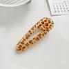 Barrette à cheveux en acrylique imprimé léopard: Barrette à frange rétro haut de gamme pour femmes