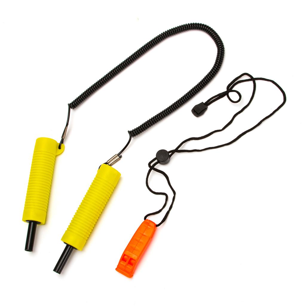 Ice Auger Ice Fishing Retractable Ice Drill with Whistle Protection Set Safe Reliable Long Stretch Rope for Ice Skating